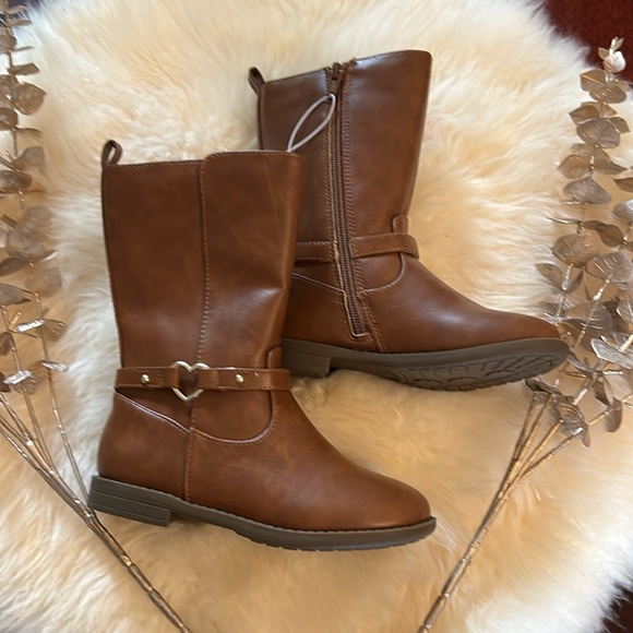 NWT Toddler girl’s knee high The Children’s Place riding boots brown! - Picture 3 of 5